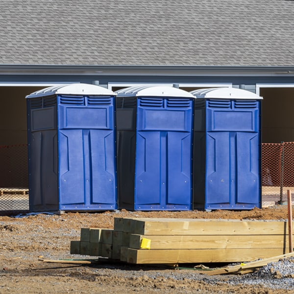 how can i report damages or issues with the portable restrooms during my rental period in King Hill